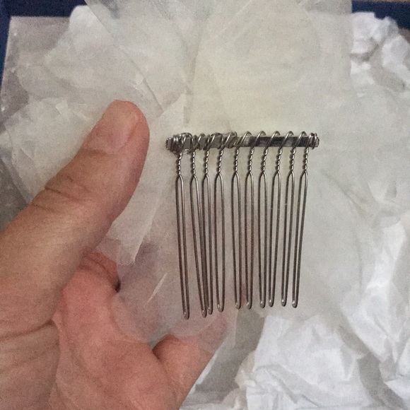 Bel Air Bridal Crystal Pearl Wedding Hair Clip - Picture 5 of 6